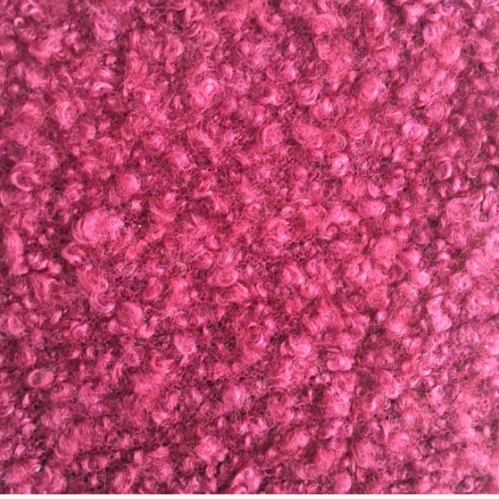 Moschino Jeans | Tweed Velvet Fur Beaded Black Mauve Dress XS - Picture 3 of 7